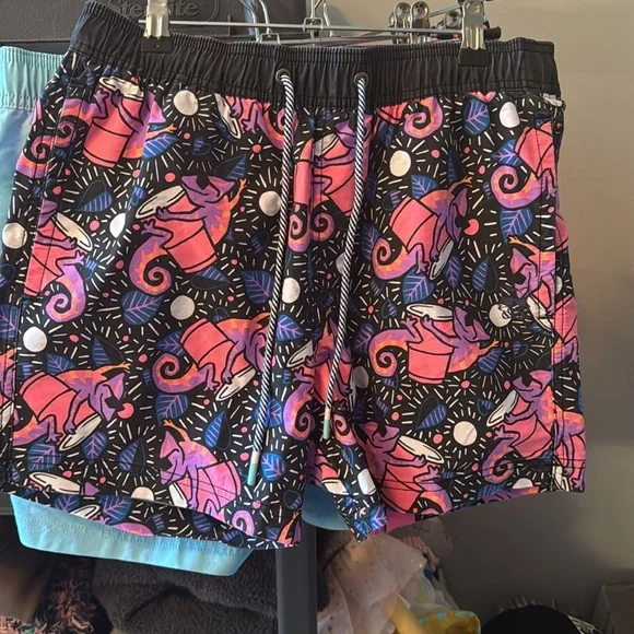 MENS PARTY PANTS KARMA CHAMELEON BLACK SWIM SHORTS SIZE SMALL - Picture 3 of 7